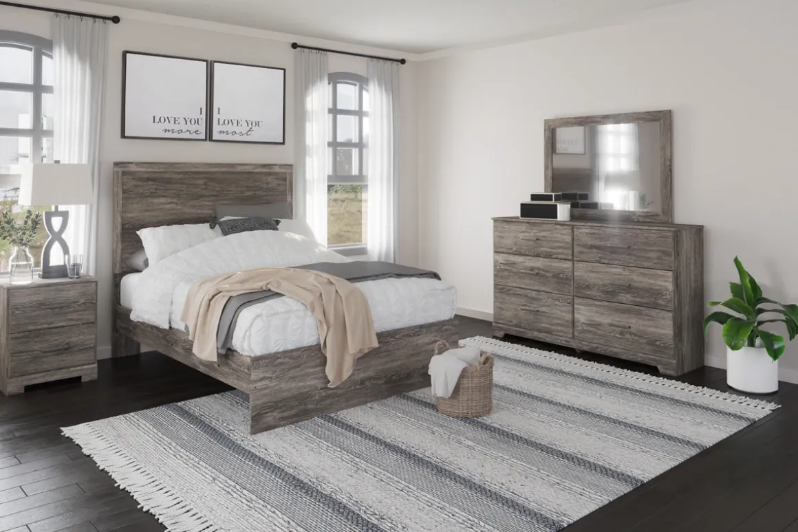 Stelsie Panel Bed In Gray, Full