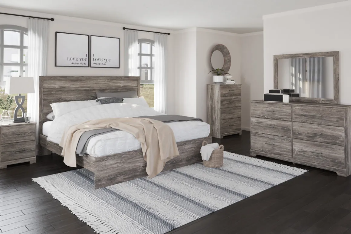 Stelsie Panel Bed In Gray, Full