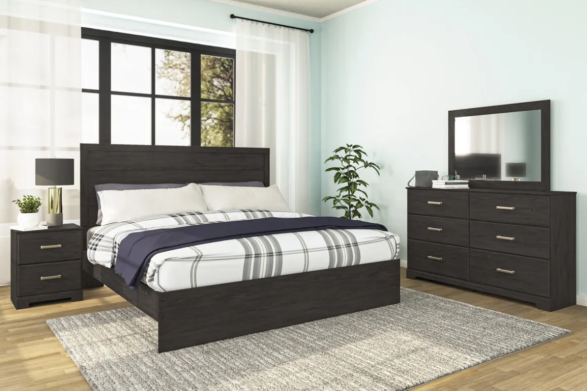 Stelsie Panel Bed In Gray, Full