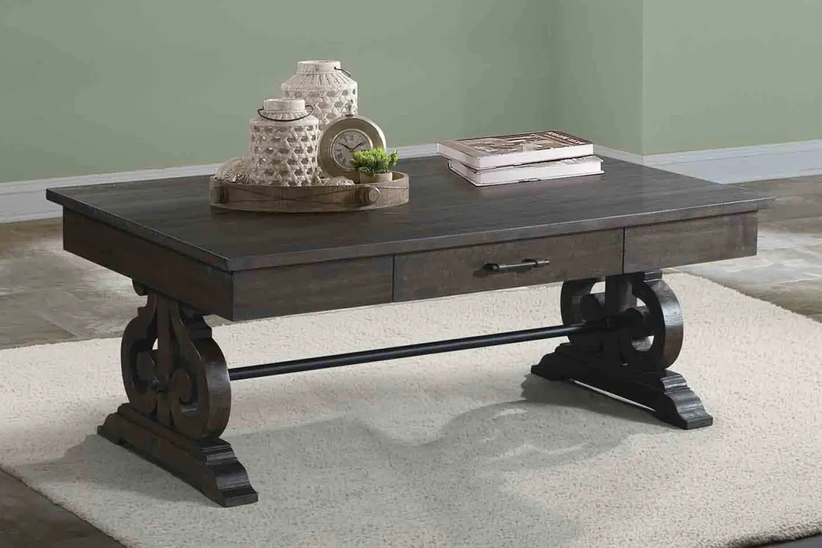 Stone Coffee Table In White