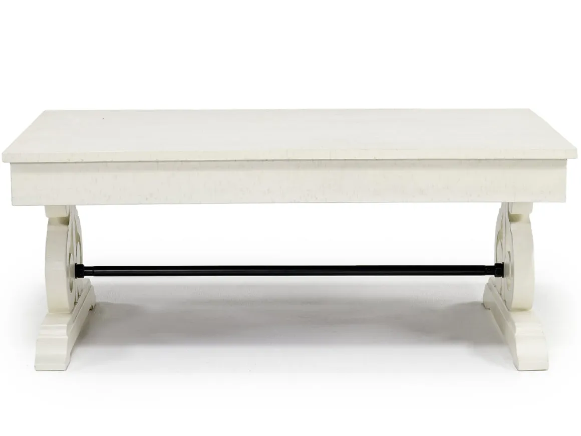 Stone Coffee Table In White
