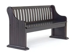 Stone Dining Bench W/ Storage In White