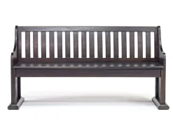 Stone Dining Bench W/ Storage In White