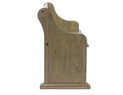 Stone Dining Bench W/ Storage In White