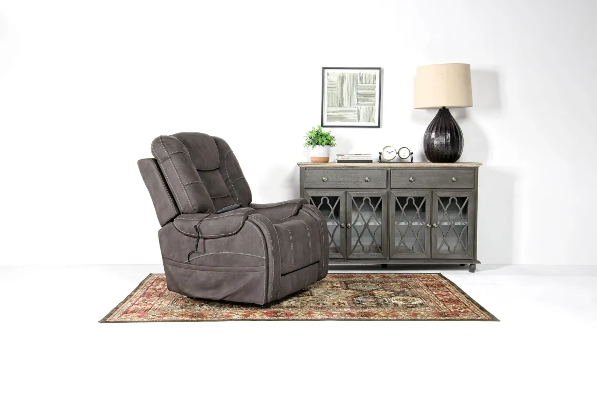 Str 3 Power Lift Chair W/ Wireless Charger In Gunmetal