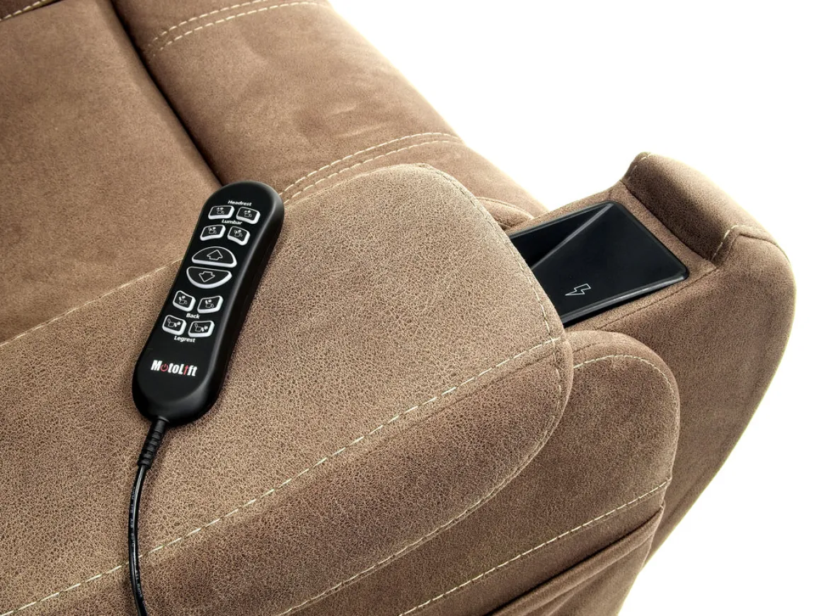 Str 3 Power Lift Chair W/ Wireless Charger In Gunmetal