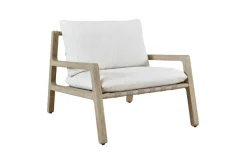 Strapped Outdoor Lounge Chair In Honey