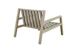 Strapped Outdoor Lounge Chair In Honey