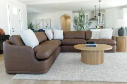Stratus 5 Piece Sectional In Aline Saddle Leather