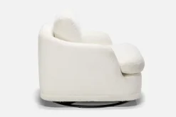 Stratus Crypton Performance Swivel Chair In Jennie Snow