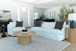 Stratus Crypton Performance Swivel Chair In Jennie Snow