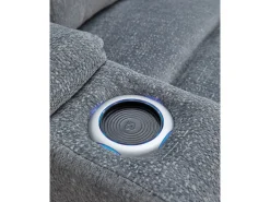 Studio Cave 2 Power Console Loveseat In Steel