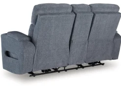 Studio Cave 2 Power Console Loveseat In Steel