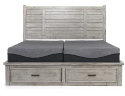 Sullivan Panel Bed W/ Storage, Dresser, Mirror & Nightstand In Drift Gray, Queen