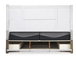 Sullivan Panel Bed W/ Storage In Drift Gray, Queen