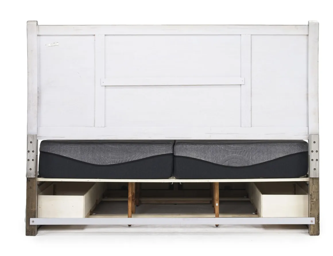 Sullivan Panel Bed W/ Storage In Drift Gray, Queen