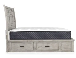 Sullivan Panel Bed W/ Storage In Drift Gray, Queen