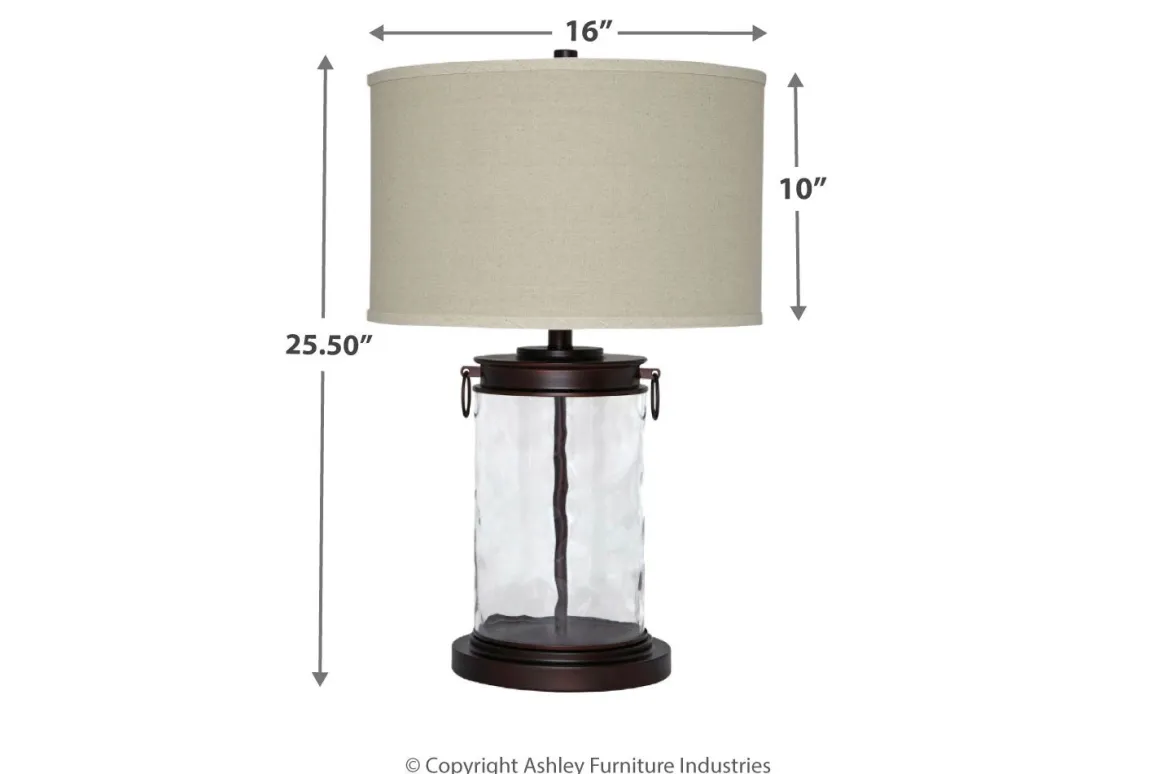 Tailynn Table Lamp In Clear/Bronze Finish