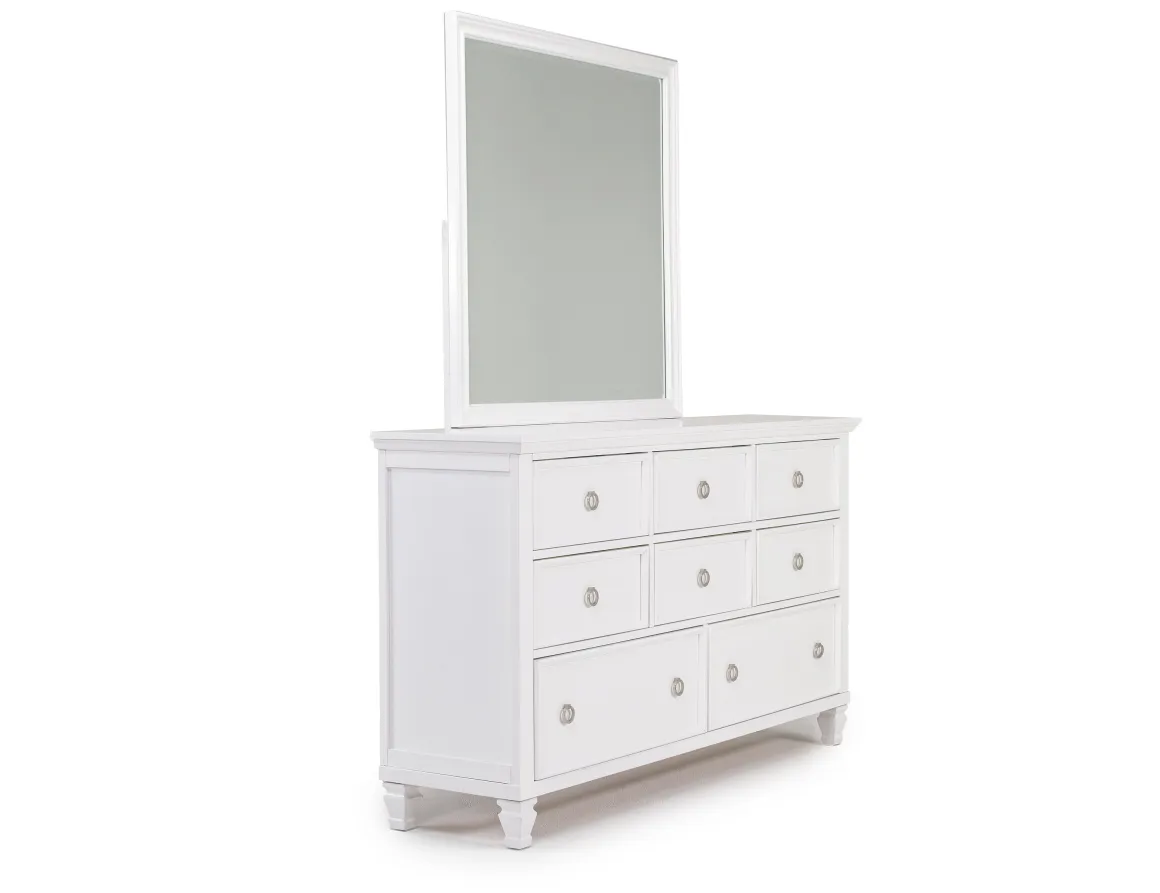 Tamarack Mirror In White