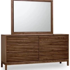Tanner Mirror In Flaxen