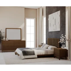 Tanner Platform Bed In Flaxen, Full