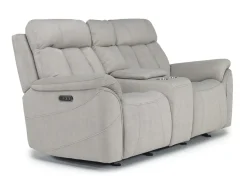Tate 2 Power Console Loveseat In Dove