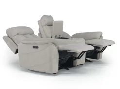 Tate 2 Power Console Loveseat In Dove