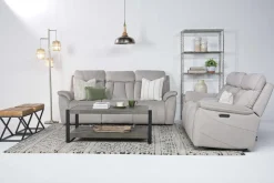 Tate 2 Power Console Loveseat In Dove