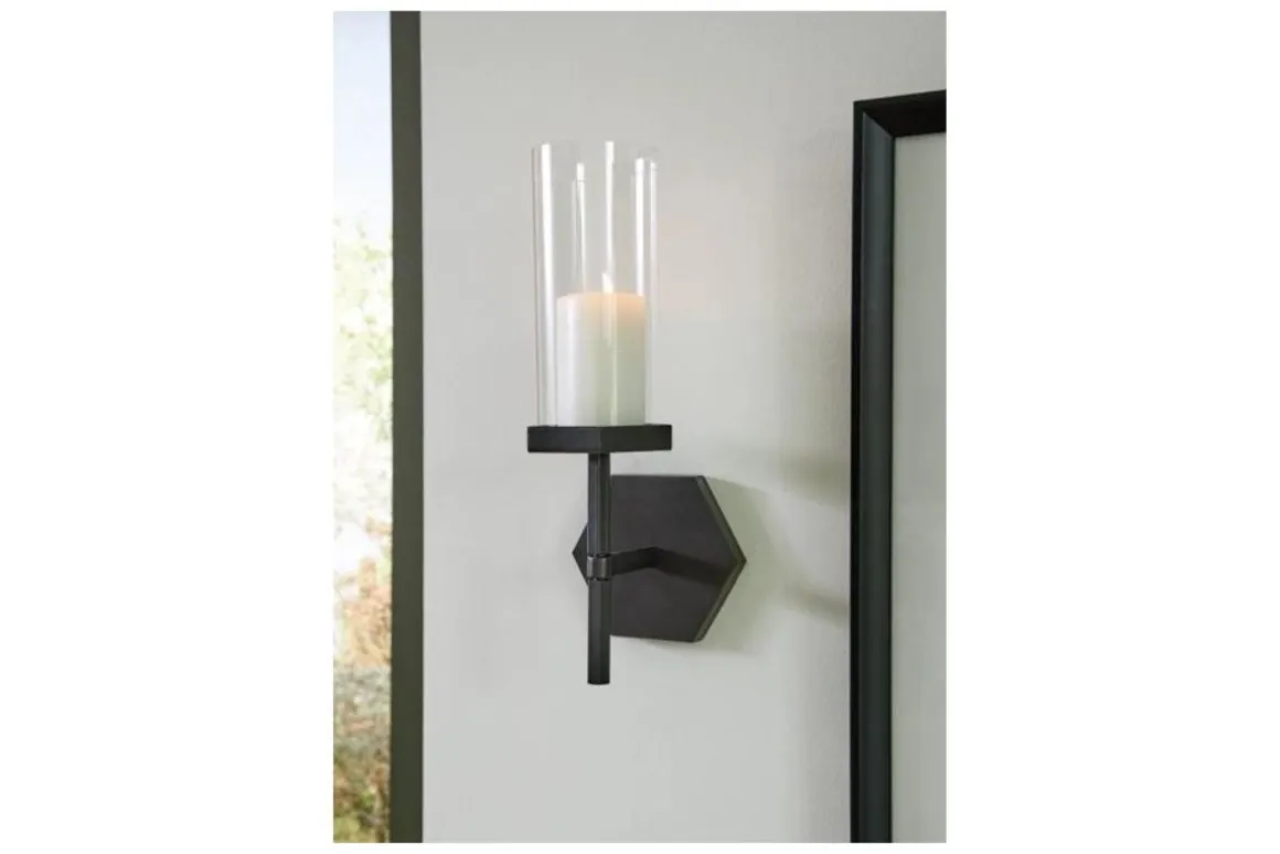 Teelston Candleholder In Gunmetal Finish