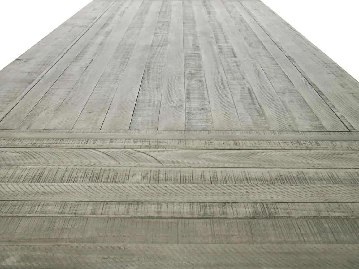 Telluride Dining Table & 4 X-Back Chairs & Bench In Driftwood