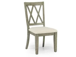 Telluride Dining Table & 6 X-Back Chairs In Driftwood