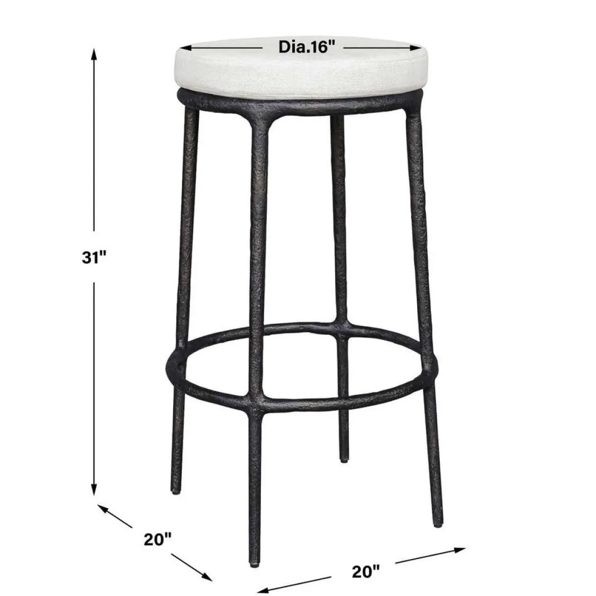 Thayer Outdoor Barstool In Bronze