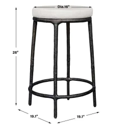 Thayer Outdoor Counter Height Stool In Bronze