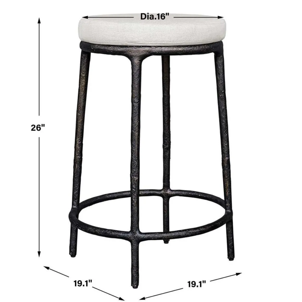 Thayer Outdoor Counter Height Stool In Bronze