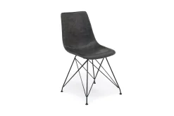 Theo Side Chair In Slate Leather