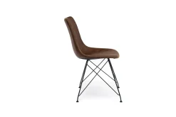 Theo Side Chair In Slate Leather
