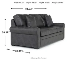 Tilda Queen Sleeper Sofa W/ Gel Mattress In Meluco