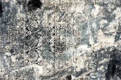 Titanium Rug In Navy Blue, 5’ X 8’