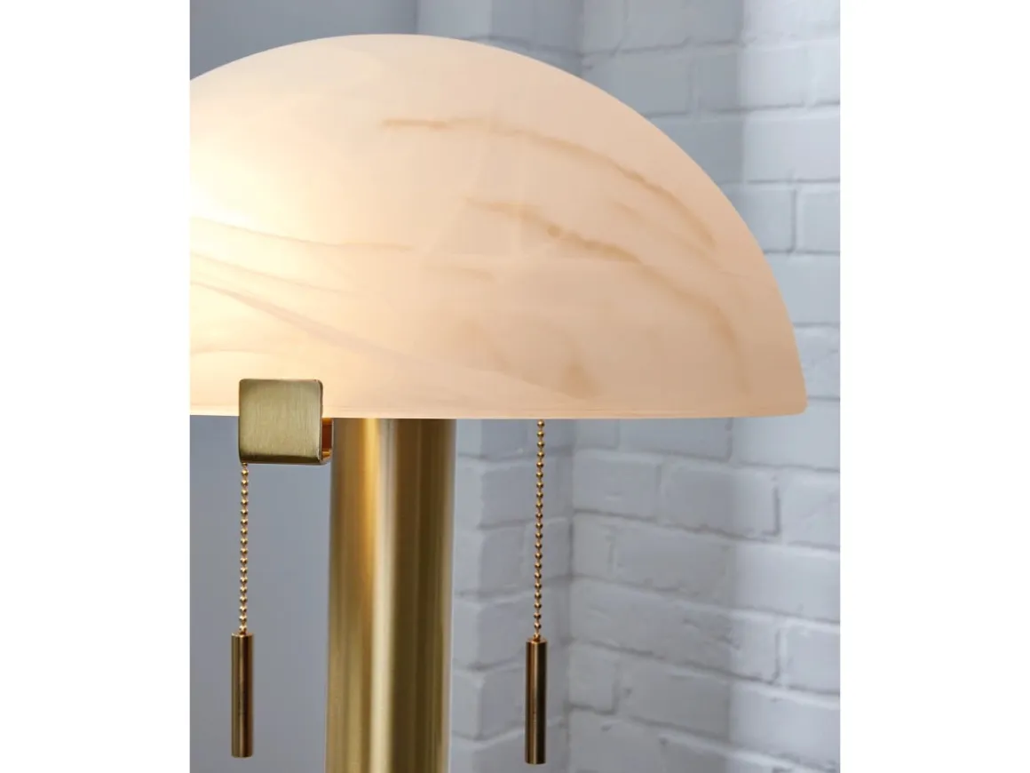 Tobbinsen Floor Lamp In Brass Finish