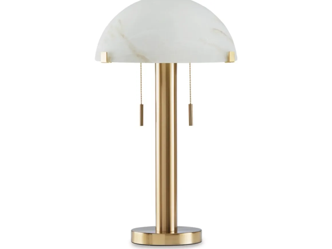 Tobbinsen Floor Lamp In Brass Finish