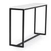 Torin Sofa Table In White Marble/Black