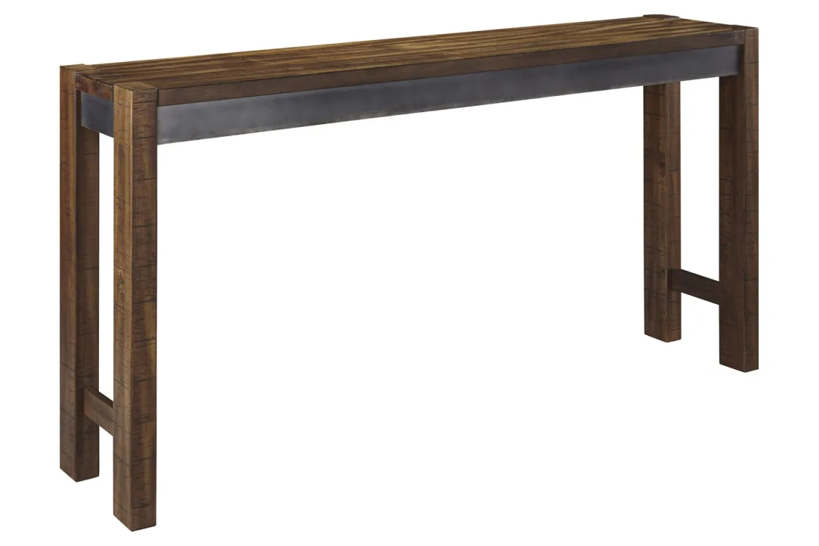 Torjin Counter Height Sofa Bar Table In Brown