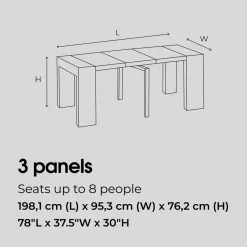 Transformer Extendable Dining Table, 4 Chairs & Bench In Scandinavian Oak