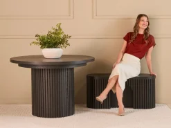 Transformer Round Extendable Dining Table In Scandinavian Oak