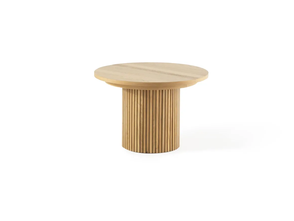 Transformer Round Extendable Dining Table In Scandinavian Oak