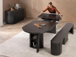 Transformer Round Extendable Dining Table In Scandinavian Oak