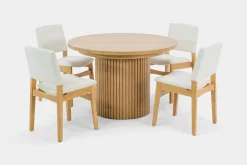 Transformer Round Extendable Dining Table In Scandinavian Oak