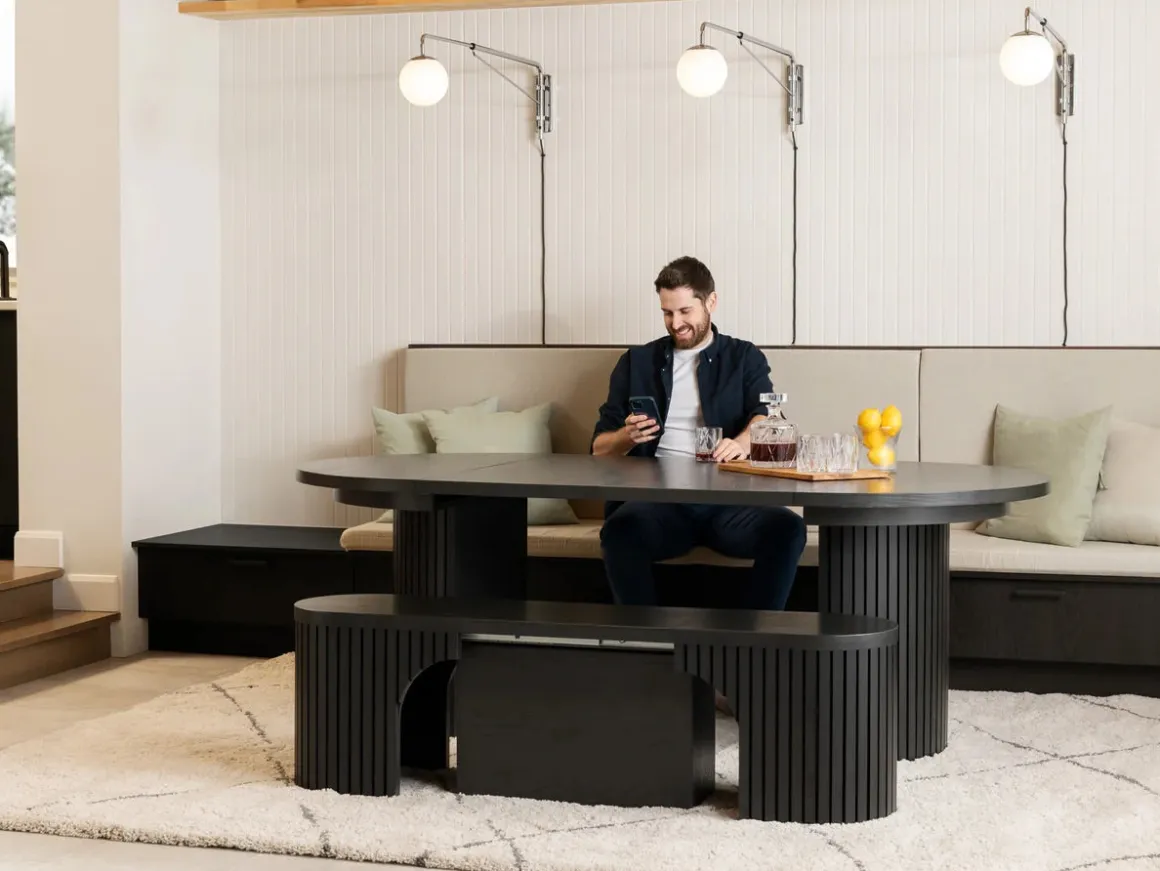 Transformer Round Extendable Dining Table In Scandinavian Oak