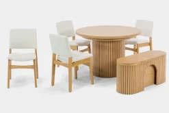Transformer Round Extendable Dining Table In Scandinavian Oak