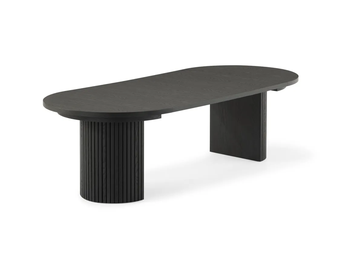 Transformer Round Extendable Dining Table & 4 Chairs In Scandinavian Oak